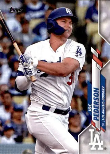 Original gloss Joc Pederson baseball card from 2020 Topps #203 Dodgers collection