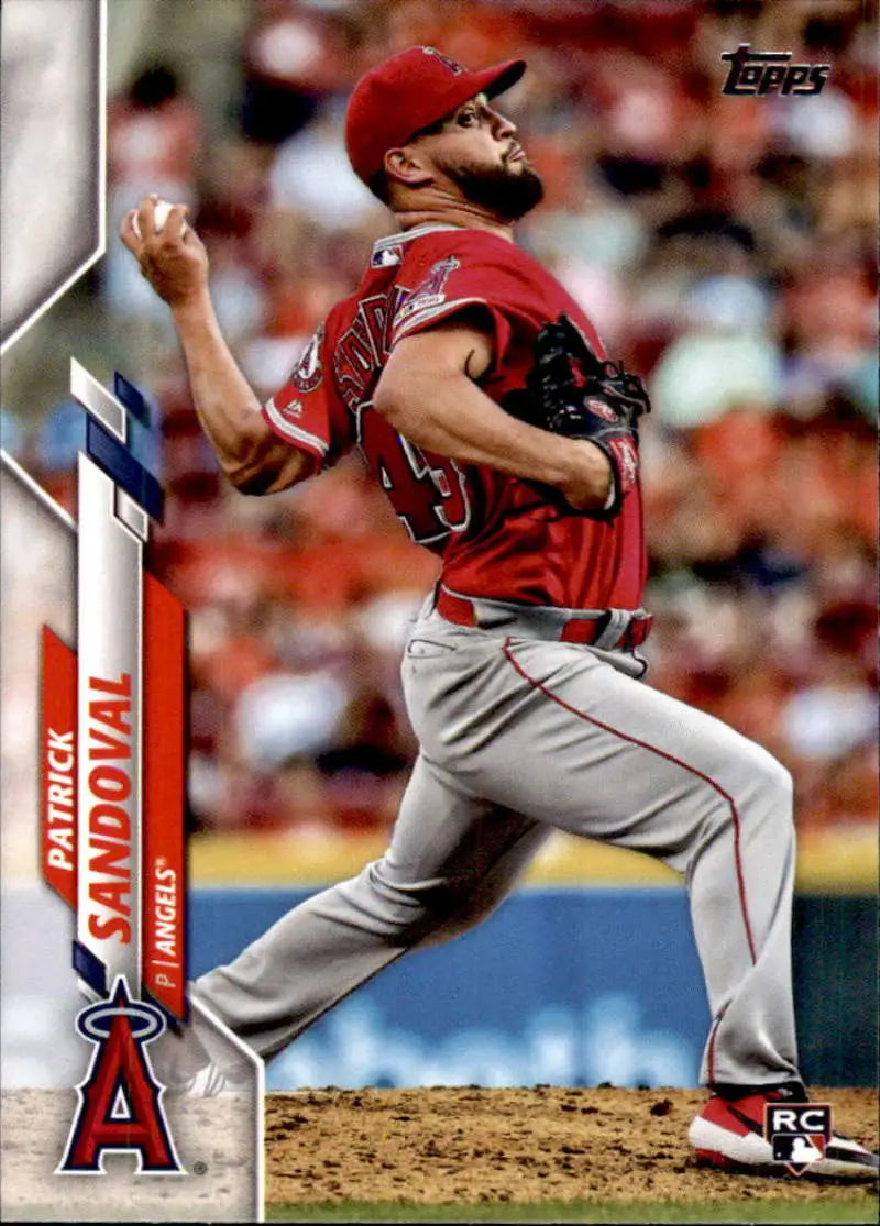 2020 Topps #205 Patrick Sandoval NM-MT RC Rookie Los Angeles Angels Baseball Card - Baseball Card Single
