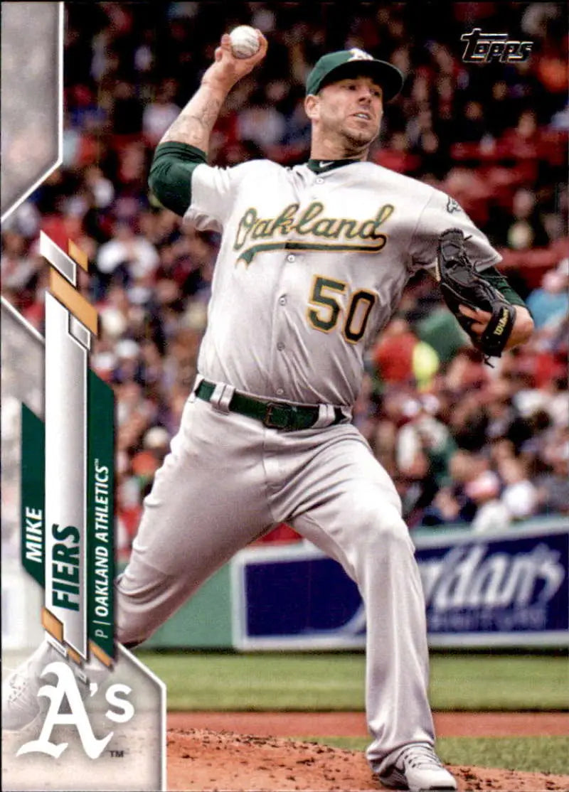 2020 Topps #212 Mike Fiers NM-MT Oakland Athletics Baseball Card - Baseball Card Single
