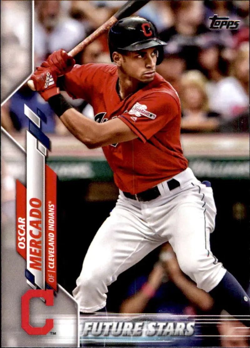 2020 Topps #225 Oscar Mercado NM-MT Cleveland Indians Baseball Card - Baseball Card Single