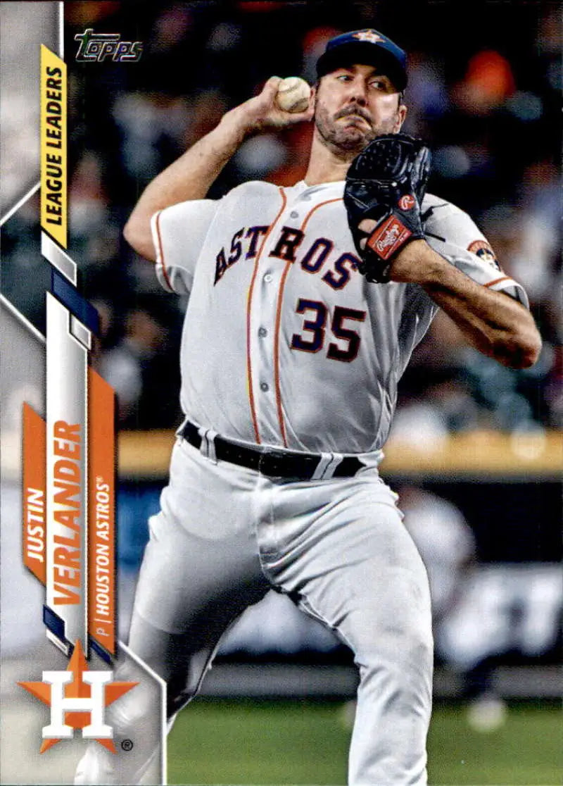 2020 Topps #232 Justin Verlander NM-MT Houston Astros Baseball Card - Baseball Card Single