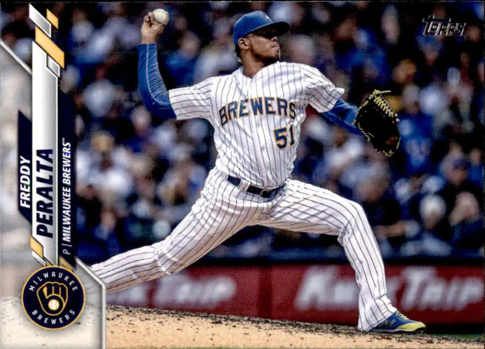 2020 Topps #238 Freddy Peralta NM-MT Milwaukee Brewers Baseball Card - Baseball Card Single