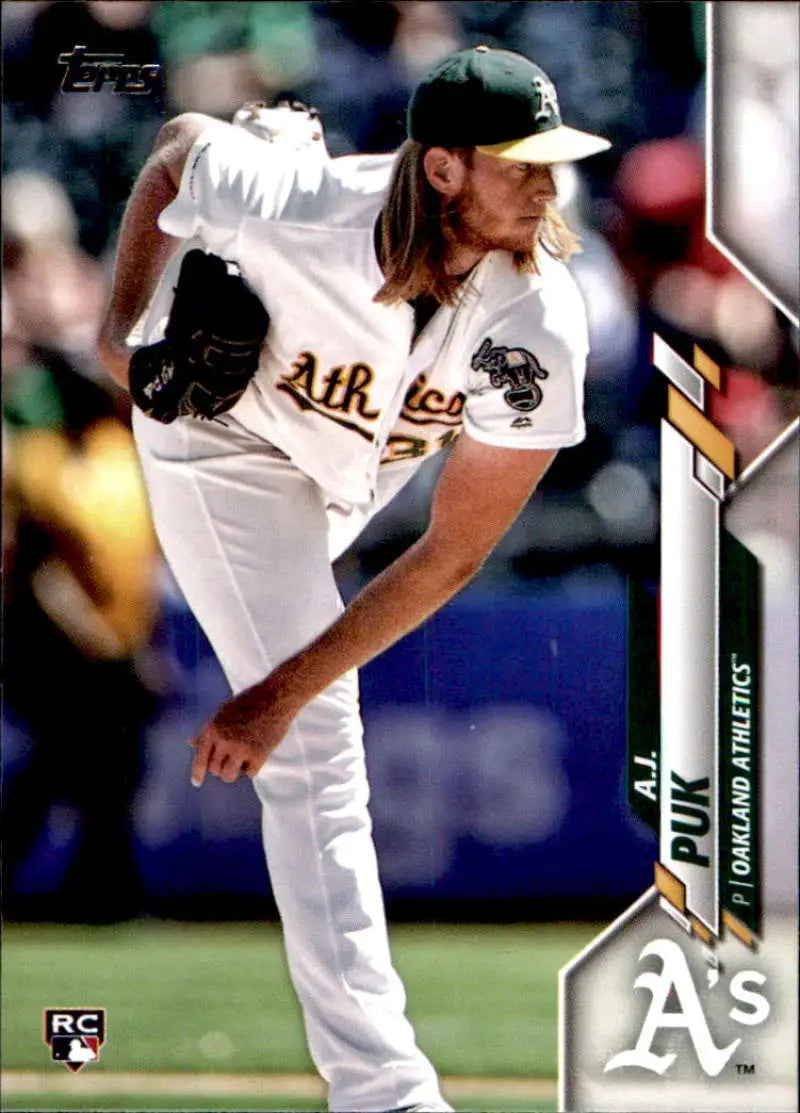 2020 Topps #251 A.J. Puk NM-MT RC Rookie Oakland Athletics Baseball Card - Baseball Card Single