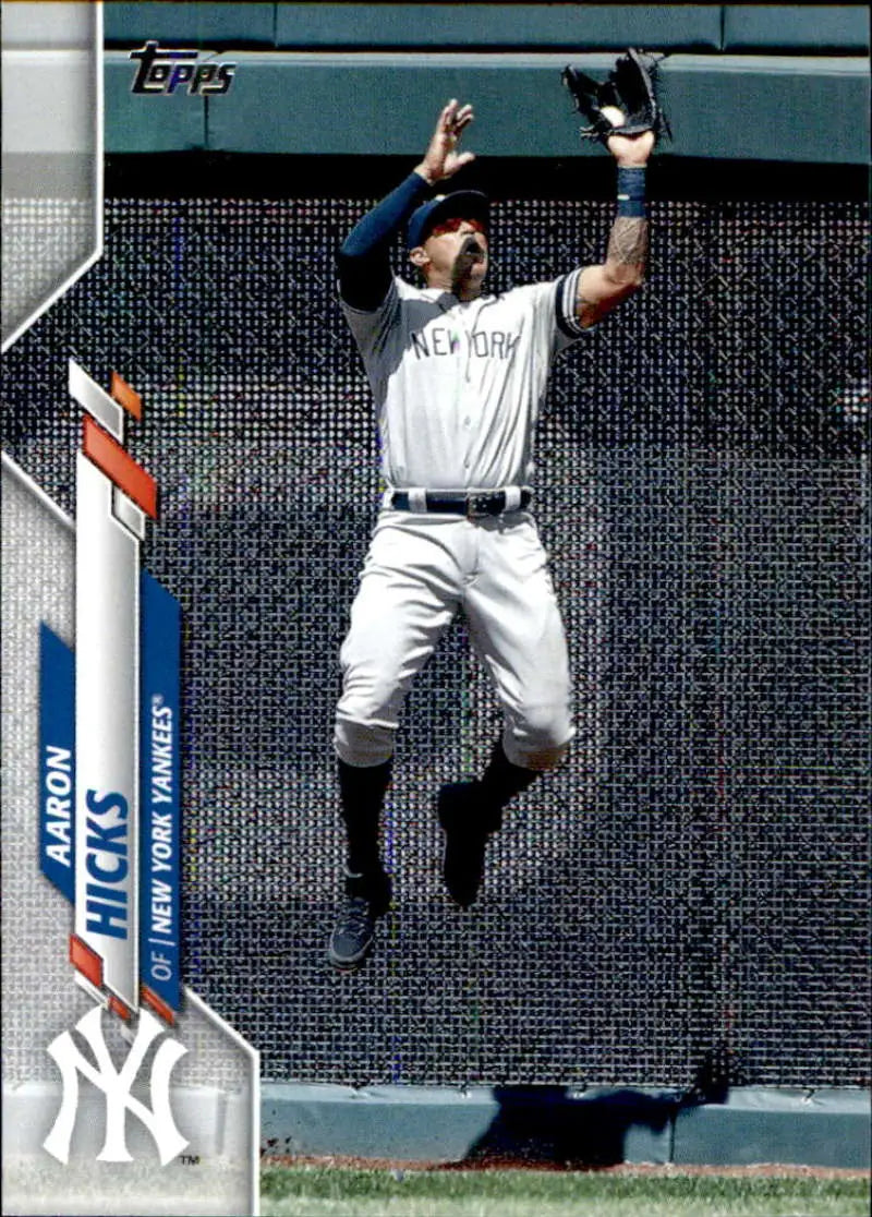2020 Topps #252 Aaron Hicks NM-MT New York Yankees Baseball Card - Baseball Card Single