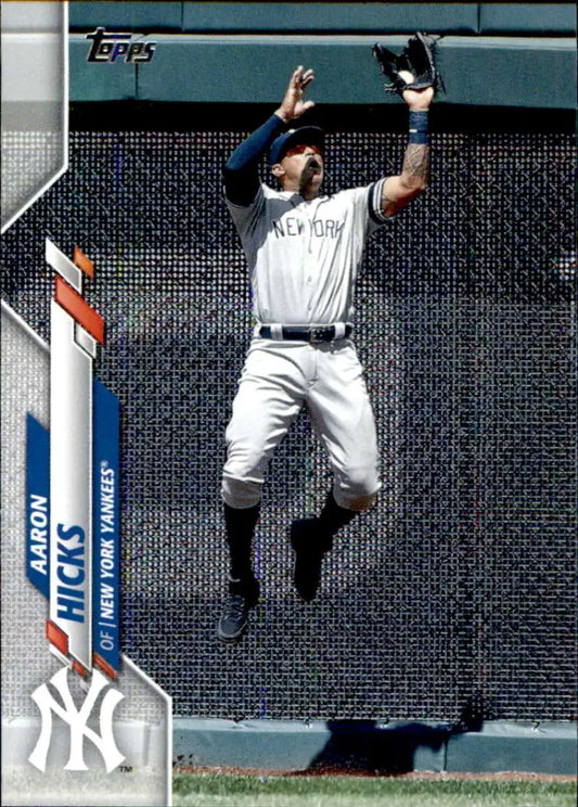 2020 Topps #252 Aaron Hicks NM-MT New York Yankees Baseball Card - Baseball Card Single