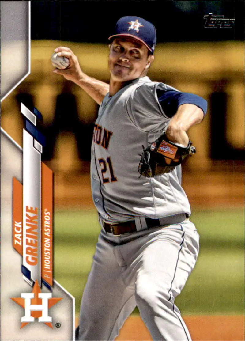 2020 Topps #260 Zack Greinke NM-MT Houston Astros Baseball Card - Baseball Card Single