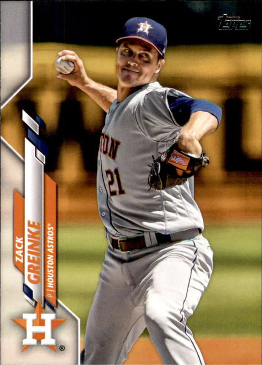 2020 Topps #260 Zack Greinke NM-MT Houston Astros Baseball Card - Baseball Card Single