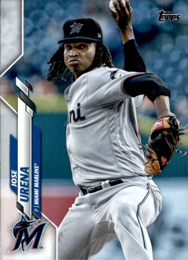 2020 Topps #270 Jose Urena NM-MT Miami Marlins Baseball Card - Baseball Card Single