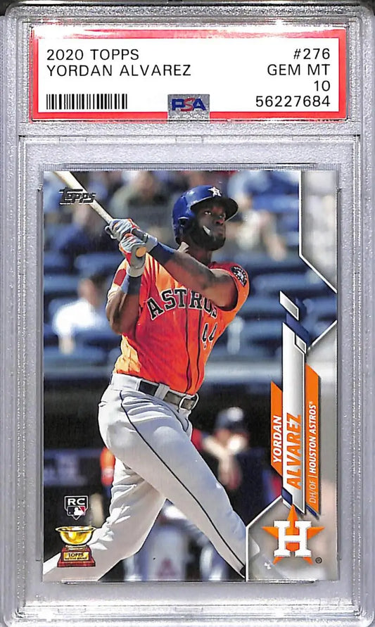 2020 Topps #276 Yordan Alvarez PSA 10 GEM MINT RC Rookie Houston Astros - Baseball Card Single