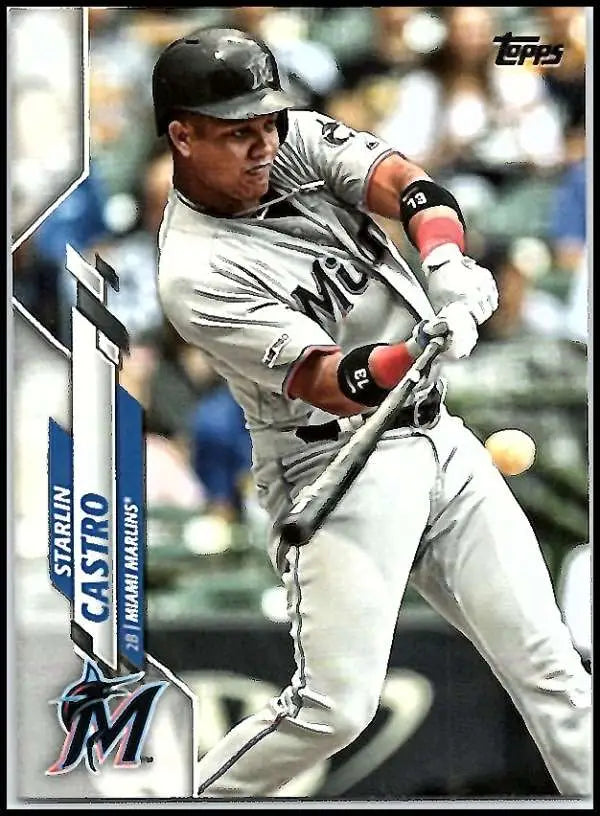 2020 Topps #29 Starlin Castro NM-MT Miami Marlins Baseball Card - Baseball Card Single