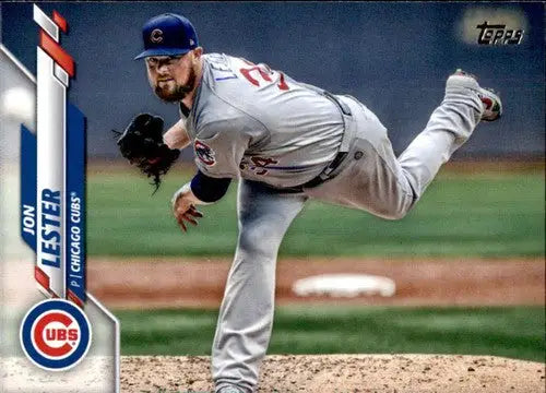 2020 Topps Jon Lester baseball card featuring original gloss from Simply Sandoval Cubs