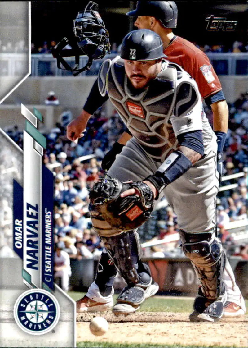 2020 Topps #318 Omar Narvaez NM-MT Seattle Mariners Baseball Card - Baseball Card Single