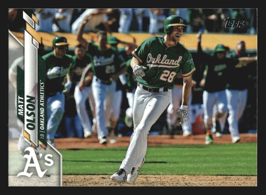 2020 Topps #319 Matt Olson Oakland Athletics - Baseball Card Single