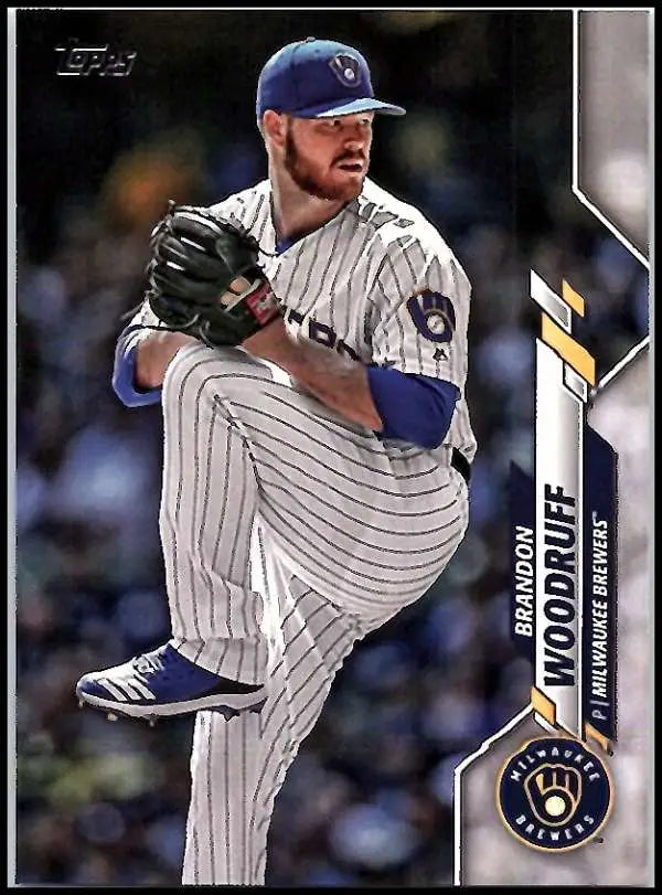 2020 Topps #32 Brandon Woodruff NM-MT Milwaukee Brewers Baseball Card - Baseball Card Single