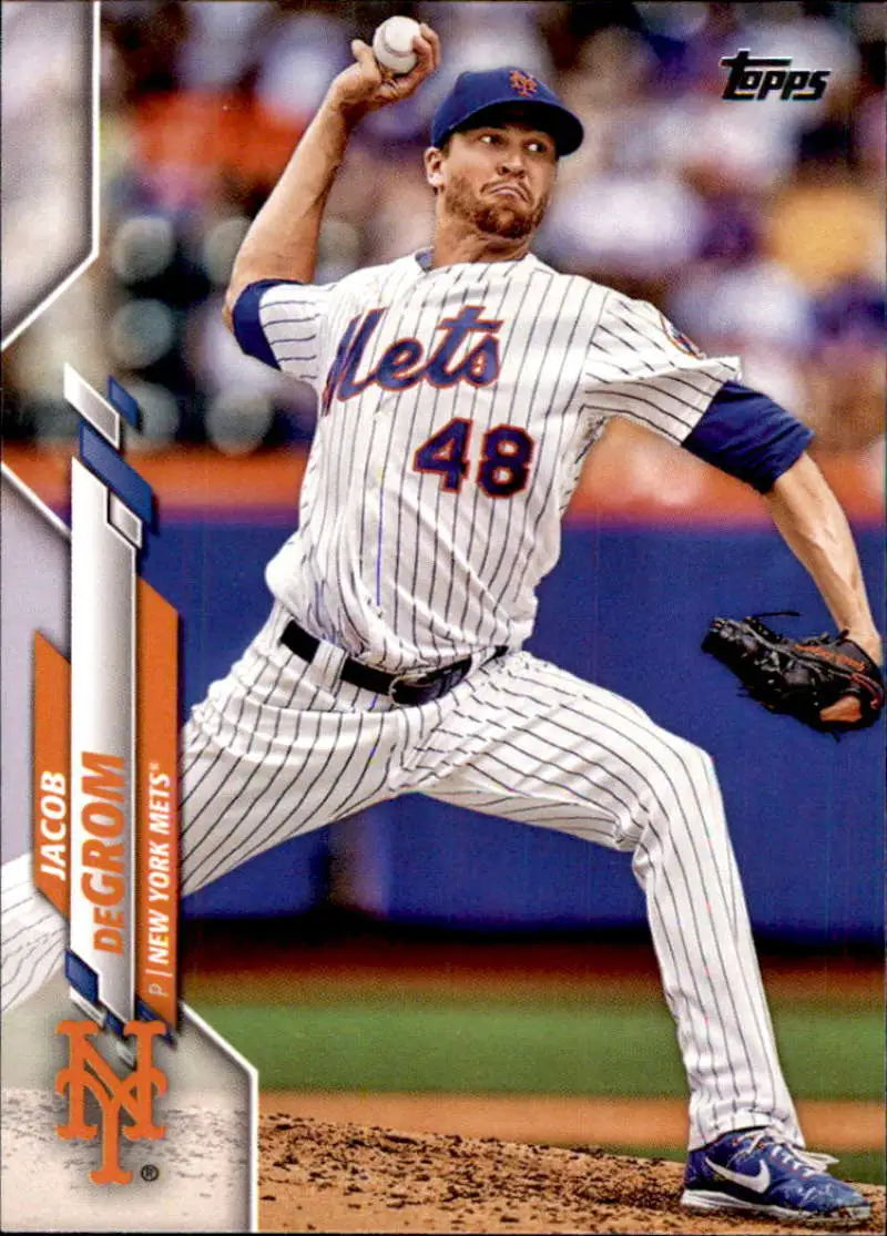2020 Topps #332 Jacob deGrom NM-MT New York Mets Baseball Card - Baseball Card Single