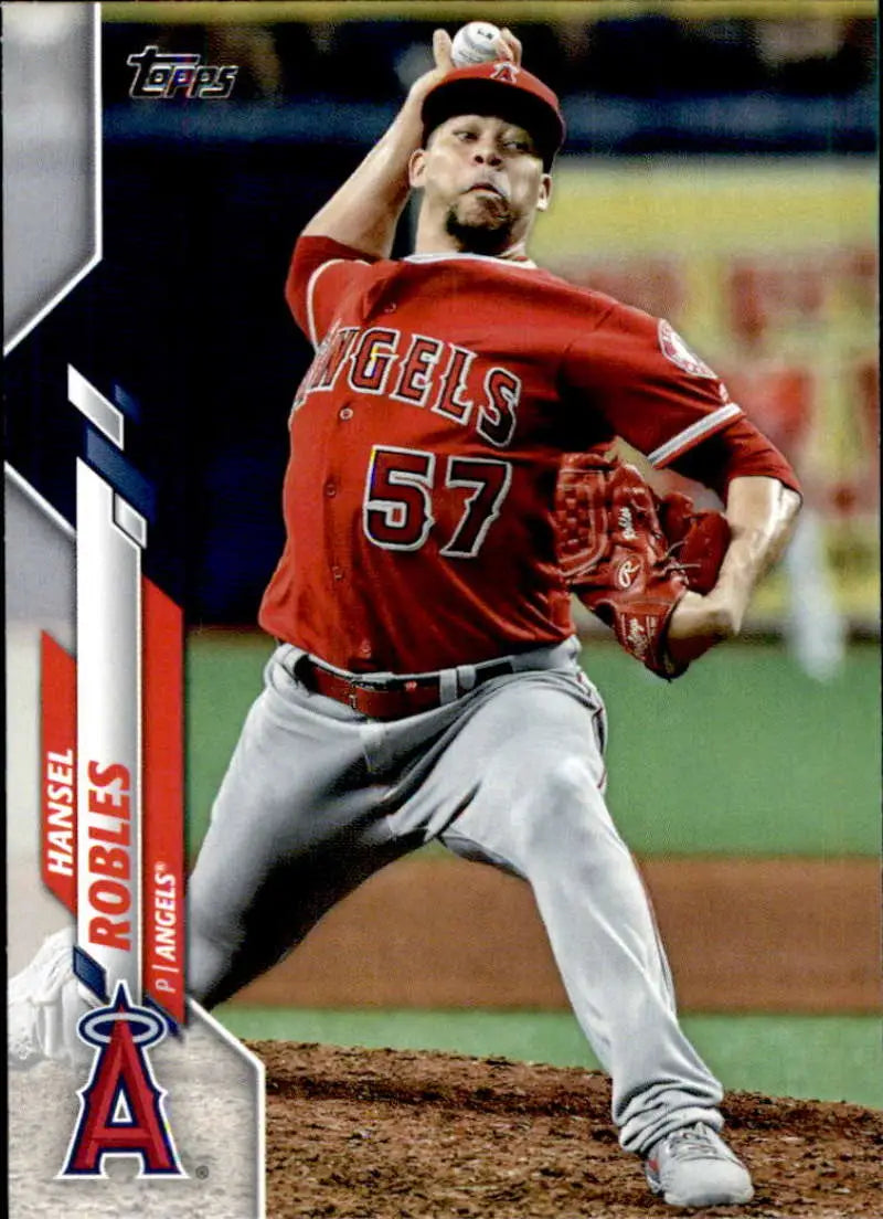 2020 Topps #339 Hansel Robles NM-MT Los Angeles Angels Baseball Card - Baseball Card Single