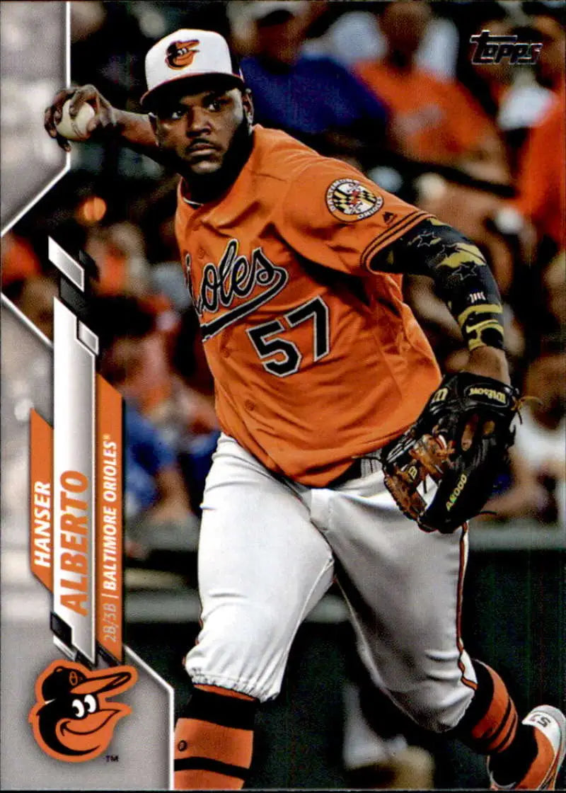 2020 Topps #341 Hanser Alberto NM-MT Baltimore Orioles Baseball Card - Baseball Card Single