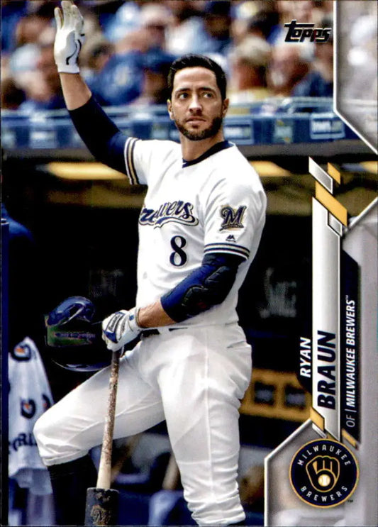 2020 Topps #347 Ryan Braun NM-MT Milwaukee Brewers Baseball Card - Baseball Card Single