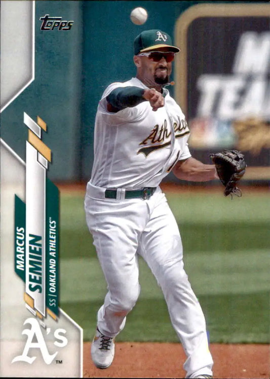 2020 Topps #366 Marcus Semien NM-MT Oakland Athletics Baseball Card - Baseball Card Single