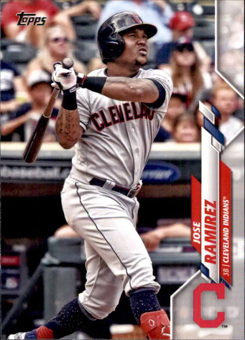 2020 Topps #374 Jose Ramirez NM-MT Cleveland Indians Baseball Card - Baseball Card Single