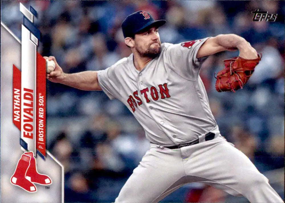 2020 Topps #378 Nathan Eovaldi NM-MT Boston Red Sox Baseball Card - Baseball Card Single
