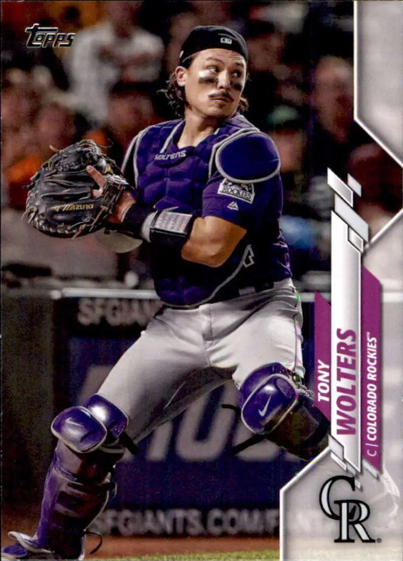 2020 Topps #387 Tony Wolters NM-MT Colorado Rockies Baseball Card - Baseball Card Single