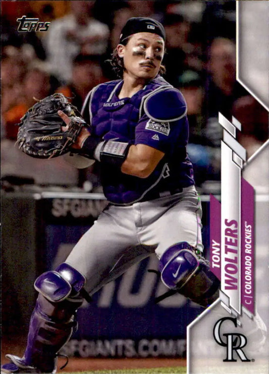 2020 Topps #387 Tony Wolters NM-MT Colorado Rockies Baseball Card - Baseball Card Single