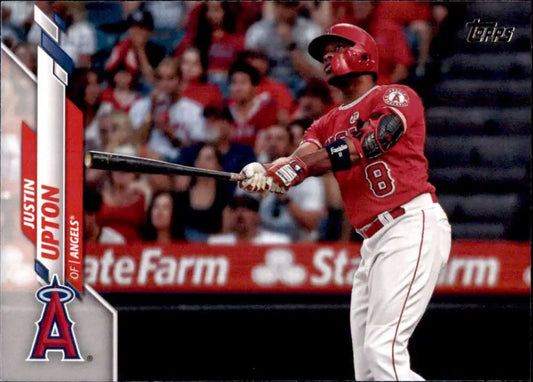 2020 Topps #391 Justin Upton NM-MT Los Angeles Angels Baseball Card - Baseball Card Single