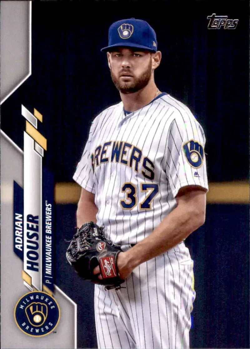 2020 Topps #399 Adrian Houser NM-MT Milwaukee Brewers Baseball Card - Baseball Card Single