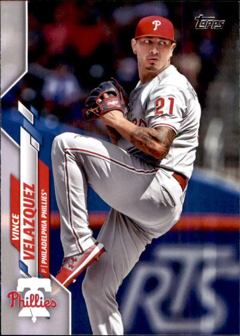 2020 Topps #402 Vince Velazquez NM-MT Philadelphia Phillies Baseball Card - Baseball Card Single