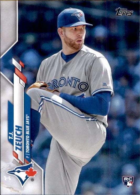 2020 Topps #407 T.J. Zeuch NM-MT RC Rookie Toronto Blue Jays Baseball Card - Baseball Card Single