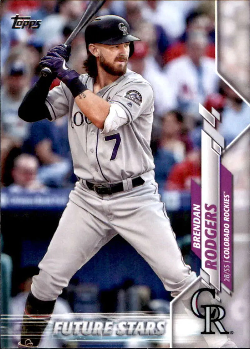 2020 Topps #408 Brendan Rodgers NM-MT Colorado Rockies Baseball Card - Baseball Card Single
