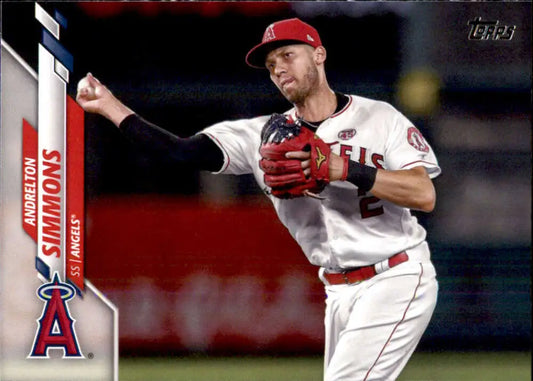 2020 Topps #423 Andrelton Simmons NM-MT Los Angeles Angels Baseball Card - Baseball Card Single