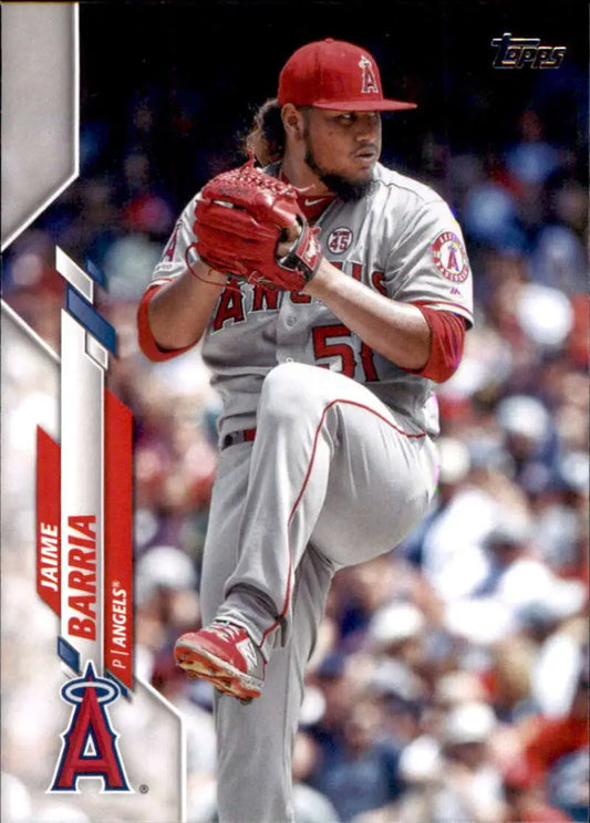 2020 Topps #428 Jaime Barria NM-MT Los Angeles Angels Baseball Card - Baseball Card Single