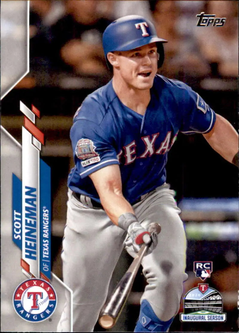 2020 Topps #437 Scott Heineman NM-MT RC Rookie Texas Rangers Baseball Card - Baseball Card Single