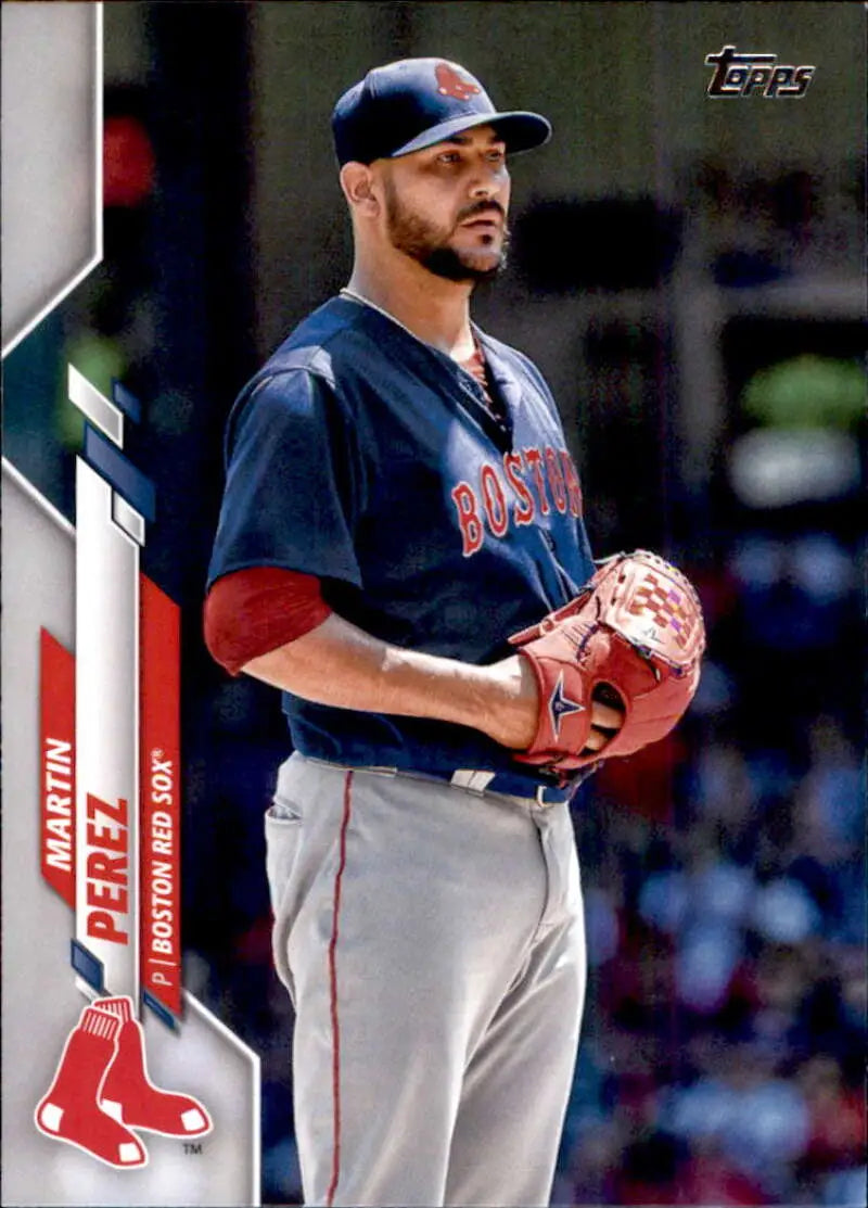 2020 Topps #444 Martin Perez NM-MT Boston Red Sox Baseball Card - Baseball Card Single