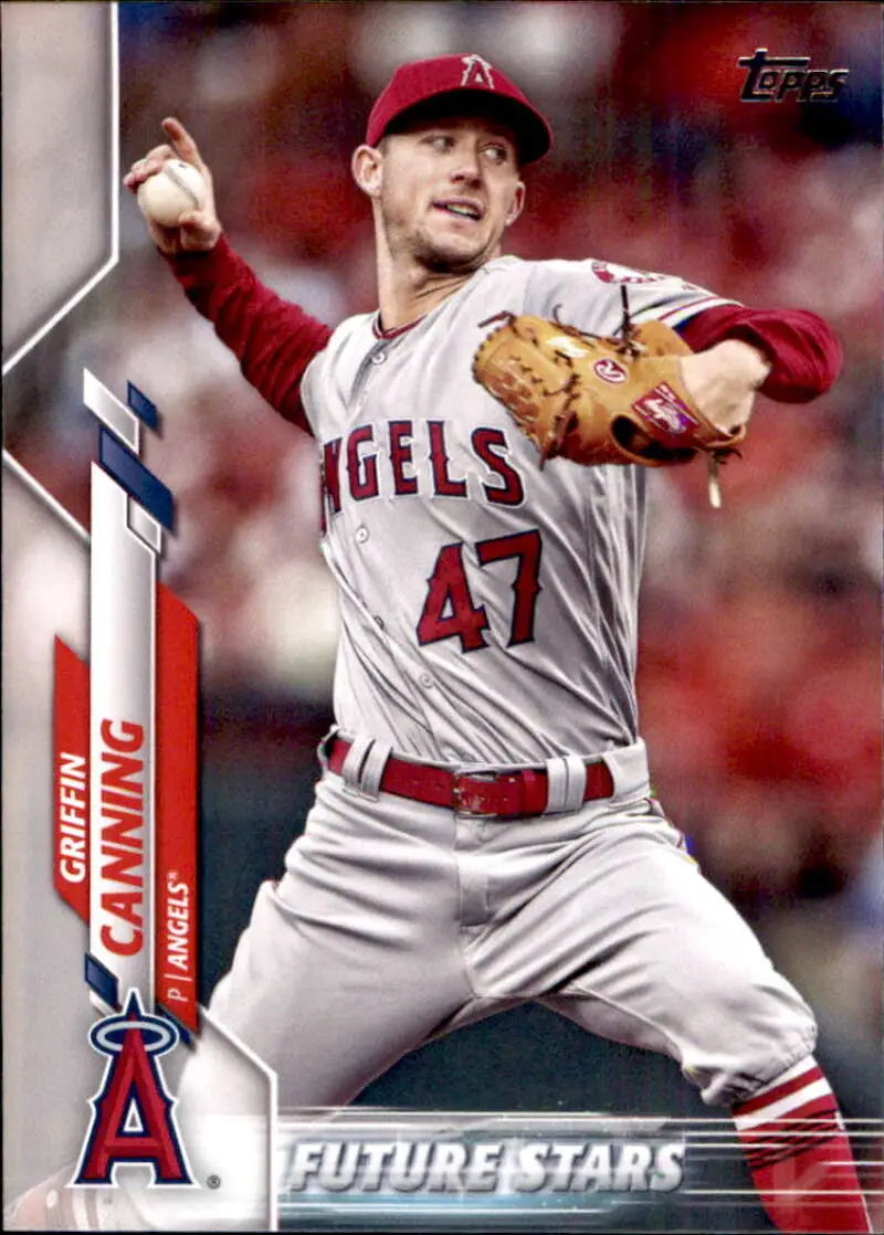 2020 Topps #447 Griffin Canning NM-MT Los Angeles Angels Baseball Card - Baseball Card Single