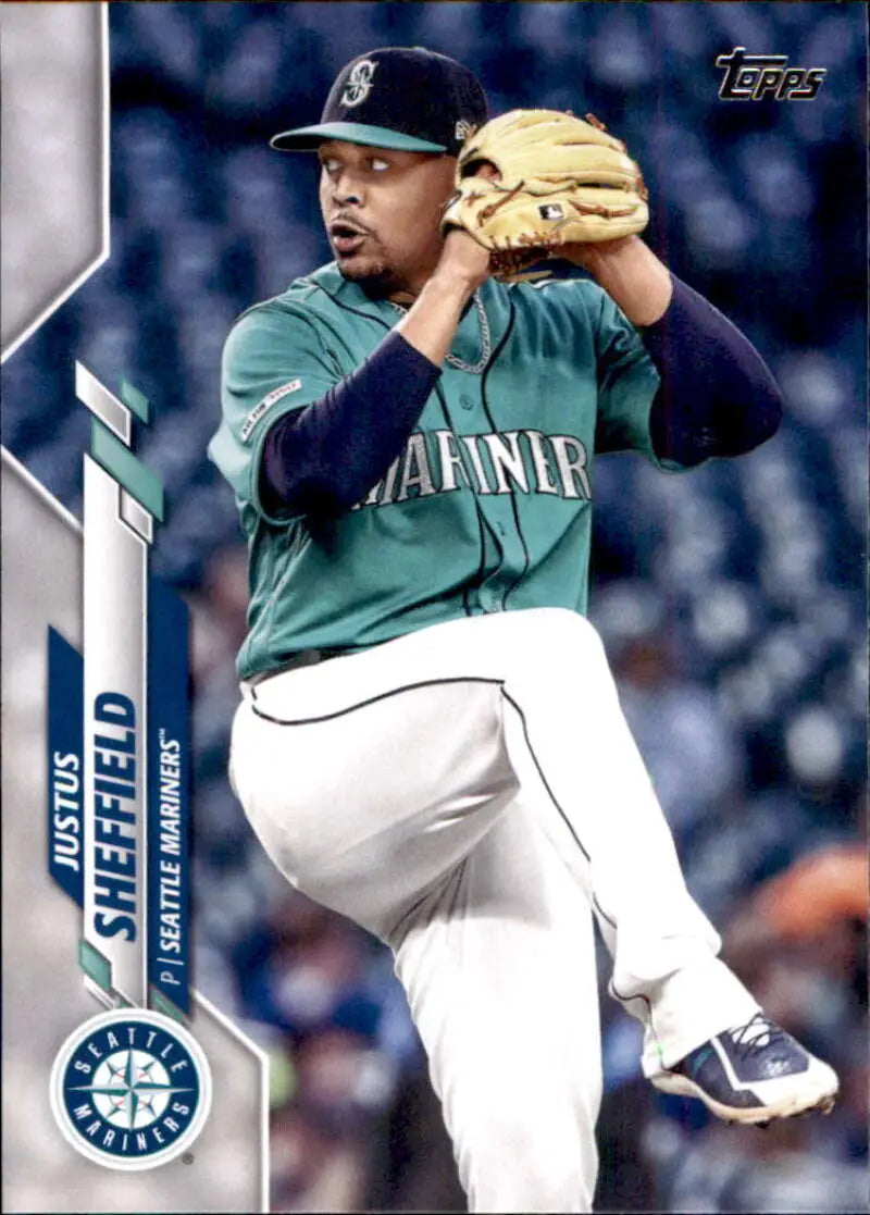 2020 Topps #451 Justus Sheffield NM-MT Seattle Mariners Baseball Card - Baseball Card Single