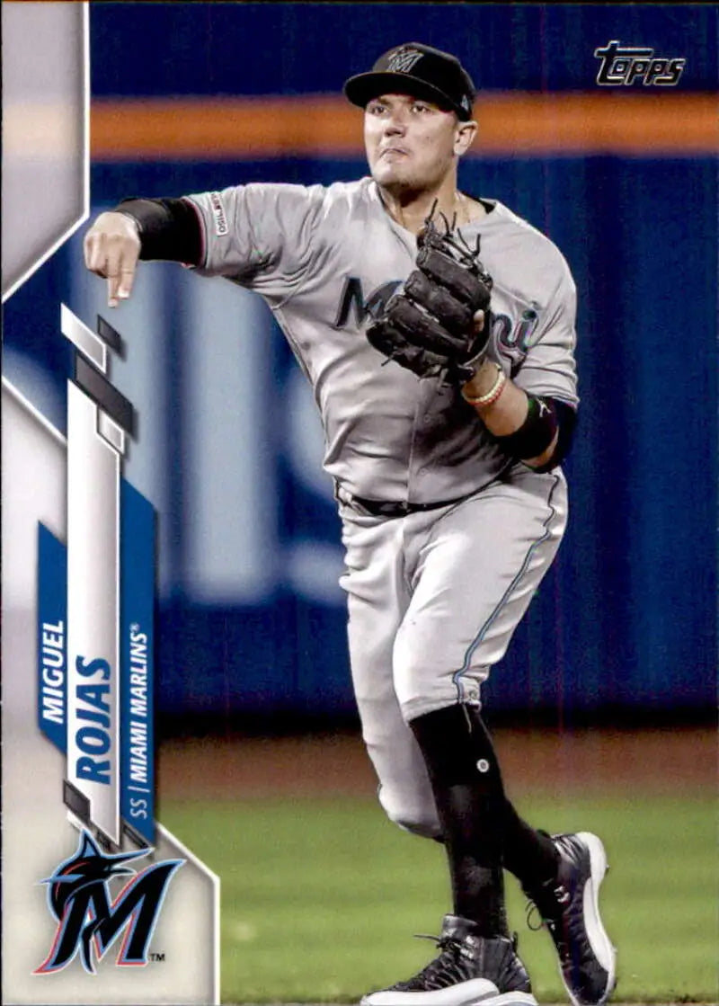 2020 Topps #453 Miguel Rojas NM-MT Miami Marlins Baseball Card - Baseball Card Single