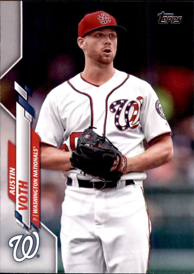 2020 Topps #454 Austin Voth NM-MT Washington Nationals Baseball Card - Baseball Card Single