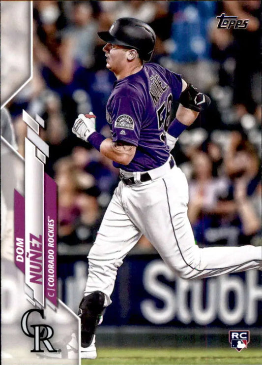 2020 Topps #456 Dom Nunez NM-MT RC Rookie Colorado Rockies Baseball Card - Baseball Card Single
