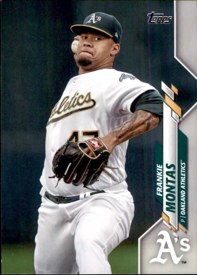2020 Topps #463 Frankie Montas NM-MT Oakland Athletics Baseball Card - Baseball Card Single