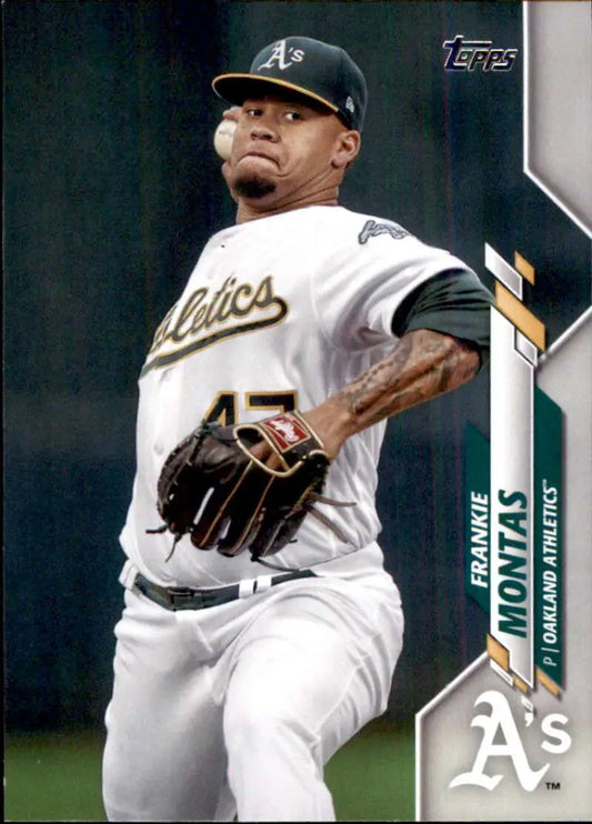 2020 Topps #463 Frankie Montas NM-MT Oakland Athletics Baseball Card - Baseball Card Single
