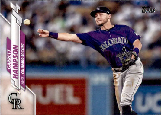 2020 Topps #466 Garrett Hampson NM-MT Colorado Rockies Baseball Card - Baseball Card Single