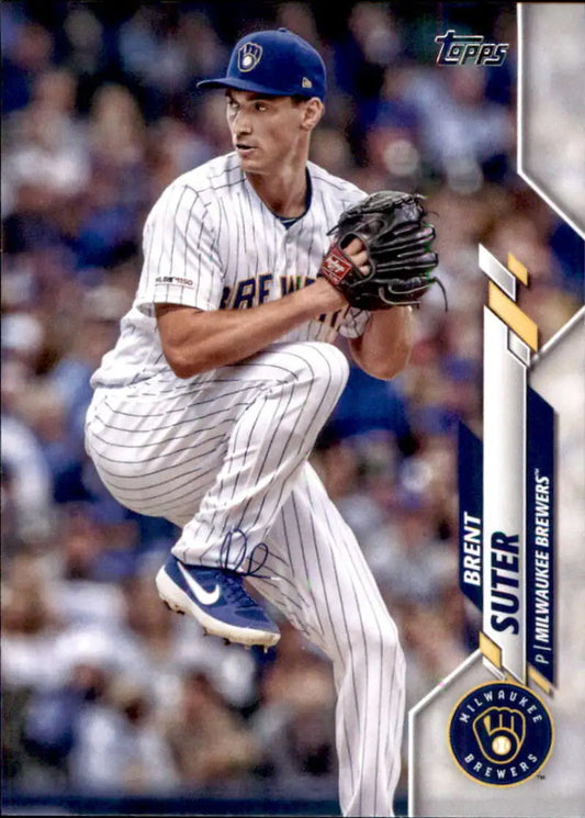 2020 Topps #477 Brent Suter NM-MT Milwaukee Brewers Baseball Card - Baseball Card Single