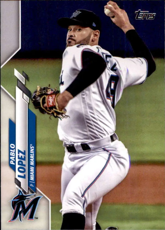 2020 Topps #504 Pablo Lopez NM-MT Miami Marlins Baseball Card - Baseball Card Single