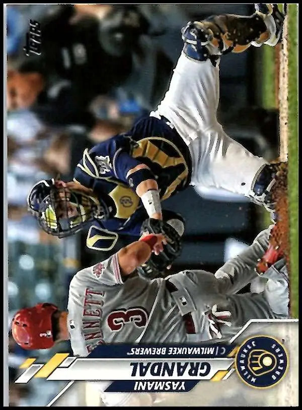 2020 Topps #52 Yasmani Grandal NM-MT Milwaukee Brewers Baseball Card - Baseball Card Single