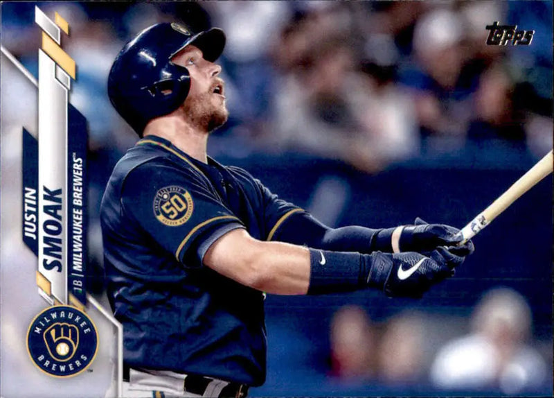 2020 Topps #520 Justin Smoak NM-MT Milwaukee Brewers Baseball Card - Baseball Card Single