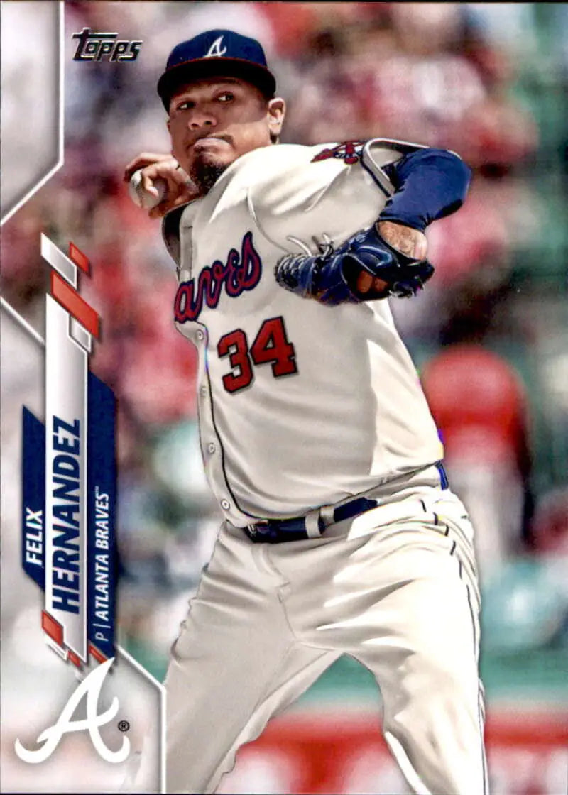 2020 Topps #521 Felix Hernandez NM-MT Atlanta Braves Baseball Card - Baseball Card Single