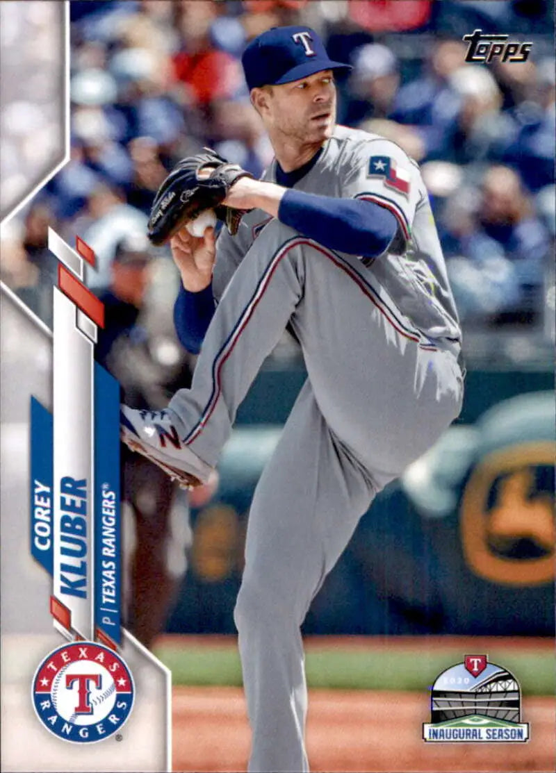 2020 Topps #523 Corey Kluber NM-MT Texas Rangers Baseball Card - Baseball Card Single